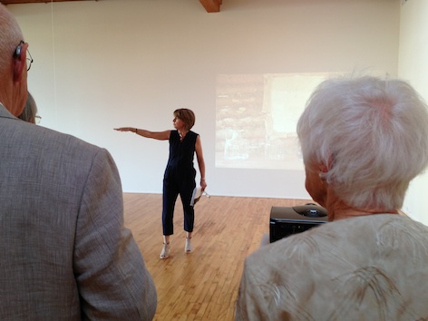 Sarah Miller Meigs (center) introducing the lumber room