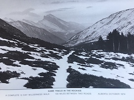 "Game Trails in the Rockies, A Complete 12 Day Wilderness Walk" Alberta 1974